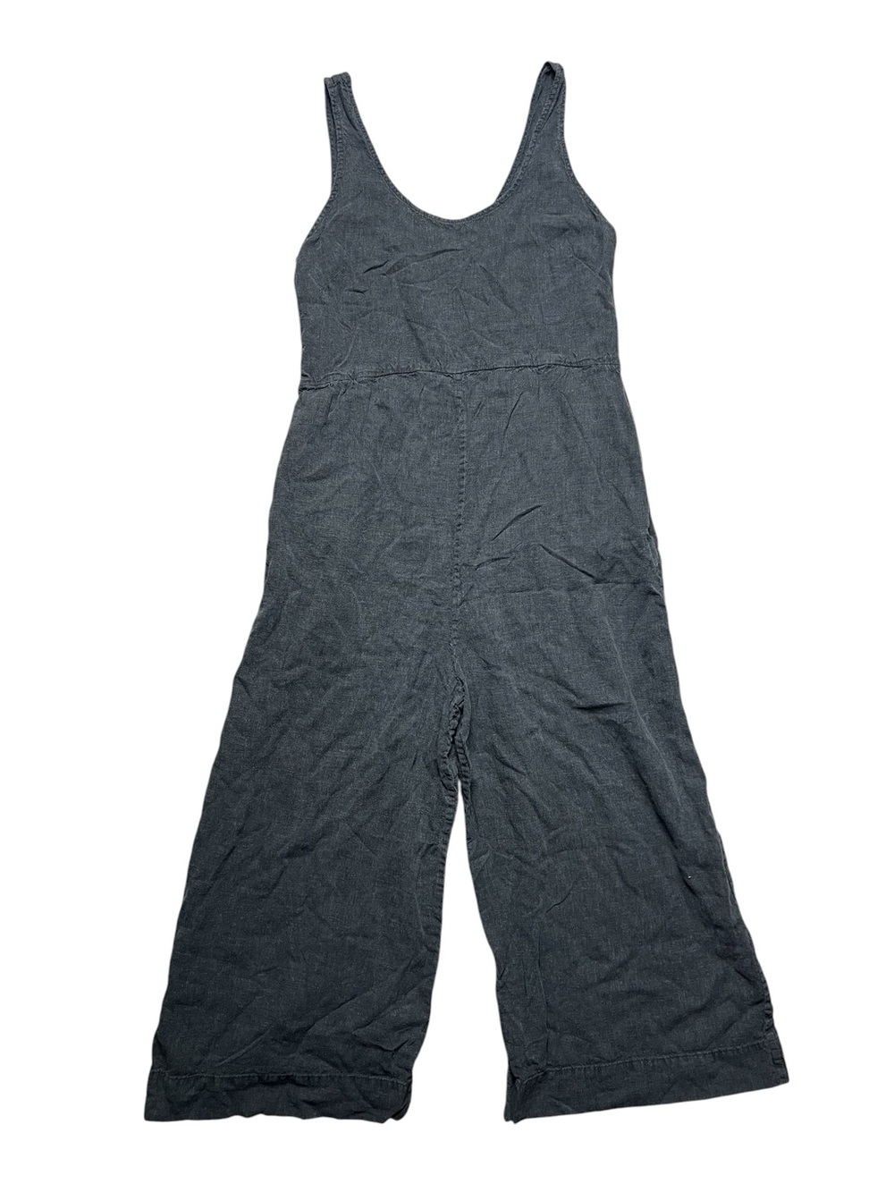 Patagonia Hemp Wide Leg Jumpsuit Romper Charcoal Grey Size Small Boho